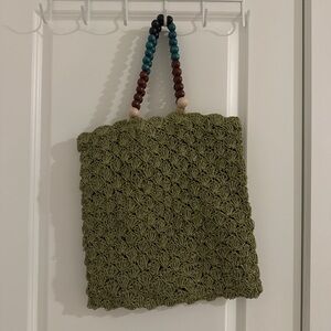 ZARA green tote bag